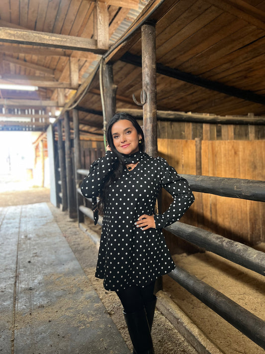 Vestido de Invierno con Lazo