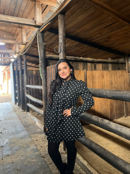 Vestido de Invierno con Lazo