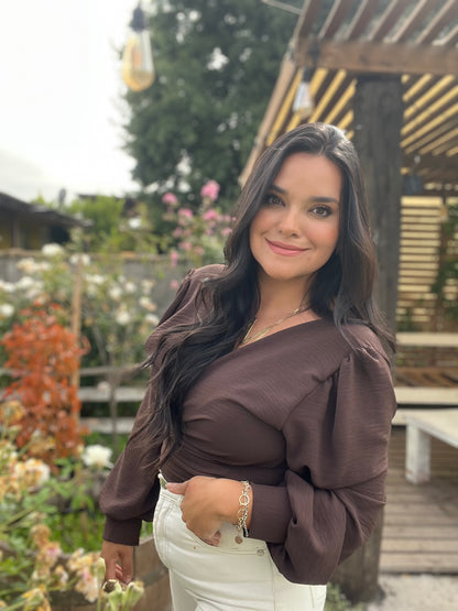 Blusa multiuso chocolate
