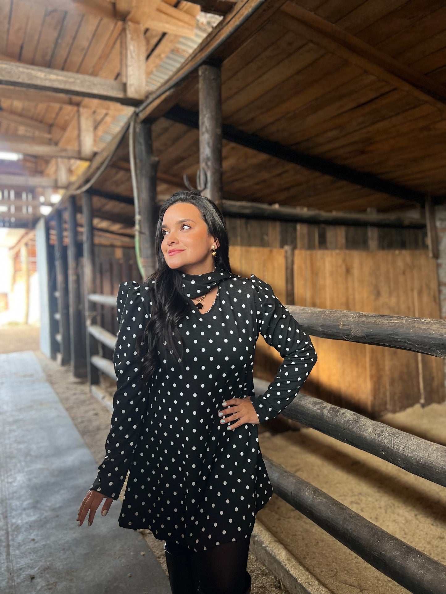 Vestido de Invierno con Lazo