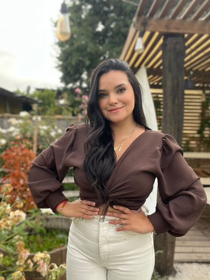 Blusa multiuso chocolate