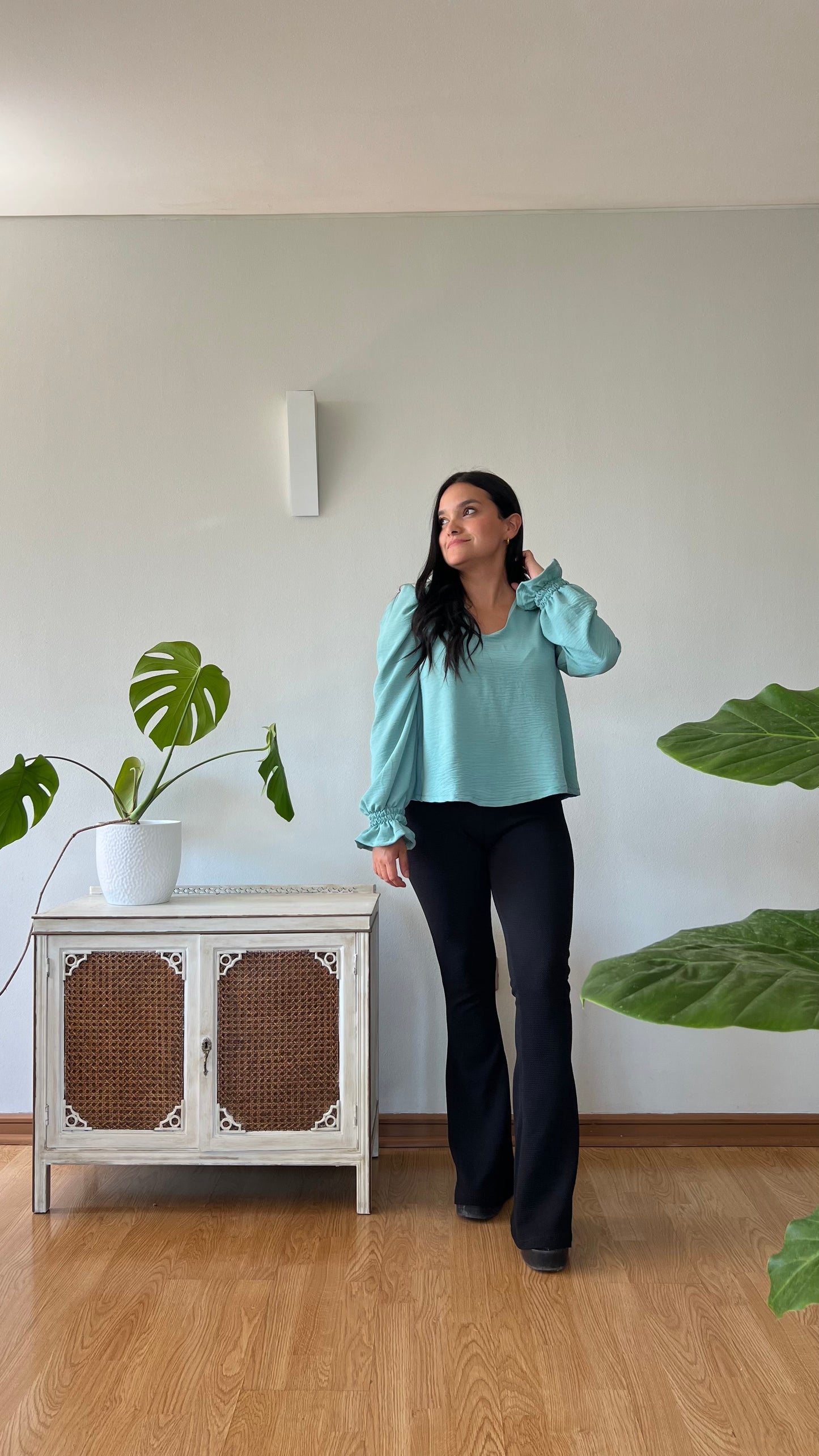 Blusa Nena Aguamarina