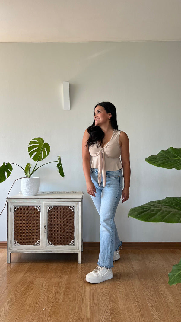 Polera Viviana Beige