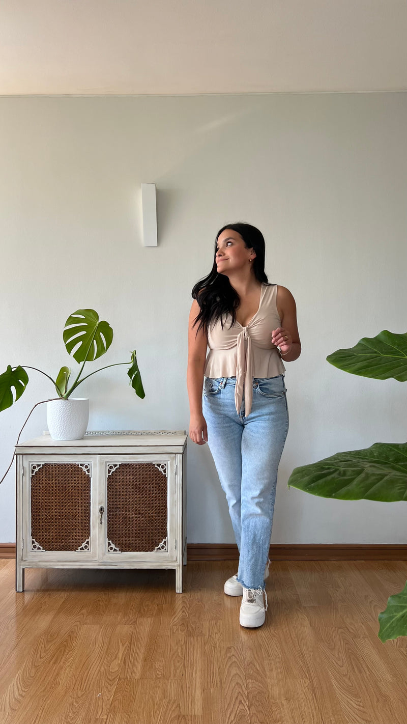 Polera Viviana Beige